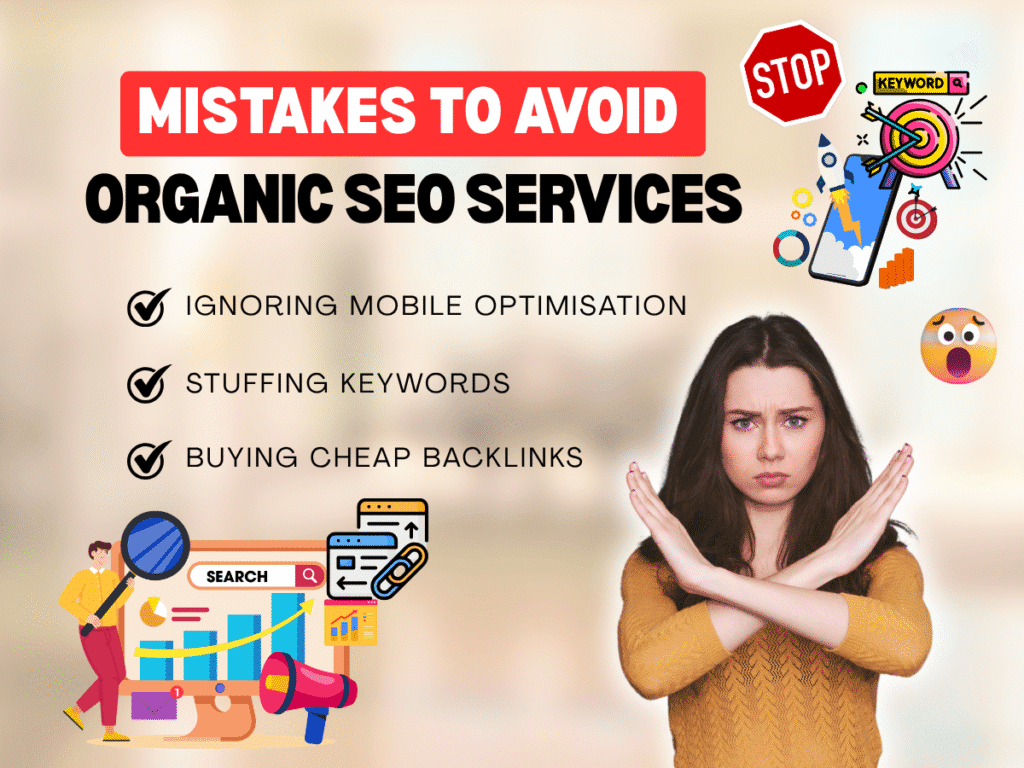 Image listing mistakes to avoid in organic SEO services.